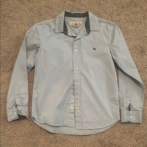 H&M Blue Button Down Shirt Classic Cotton Blend